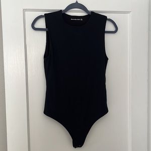 Abercrombie ribbed black bodysuit